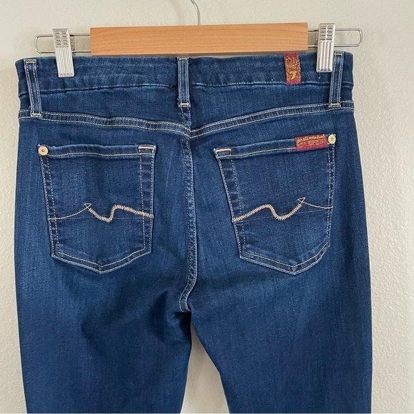 7 for all mankind B(air) the Skinny Dark Blue Jeans Denim Size 28 - Picture 4 of 8
